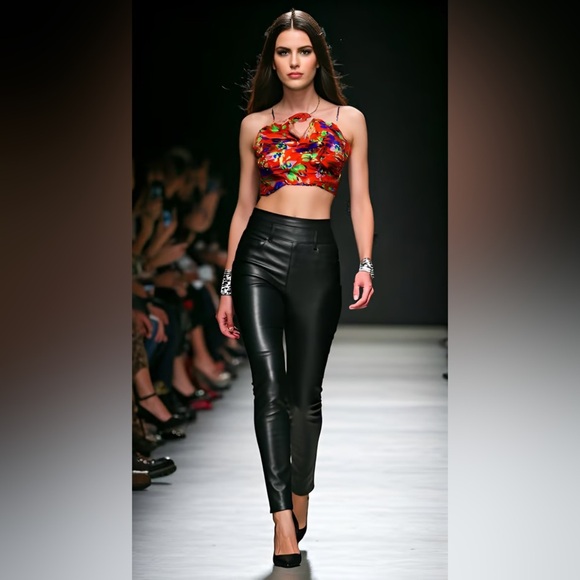 Zara Orange and Blue floral Camisole L NWT! - Picture 1 of 4